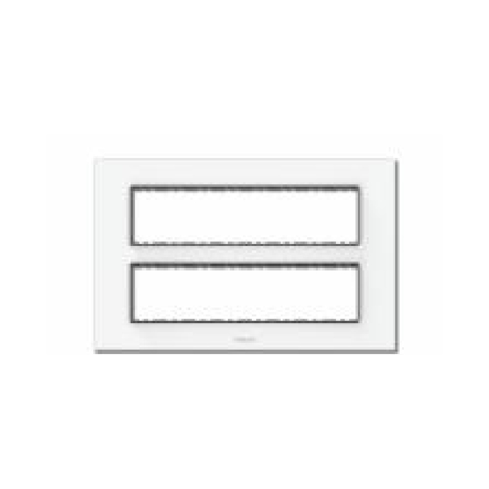 Goldmedal Air A3 16 Module Modular Switch Board Cover Plate with Frame (Absolute White)