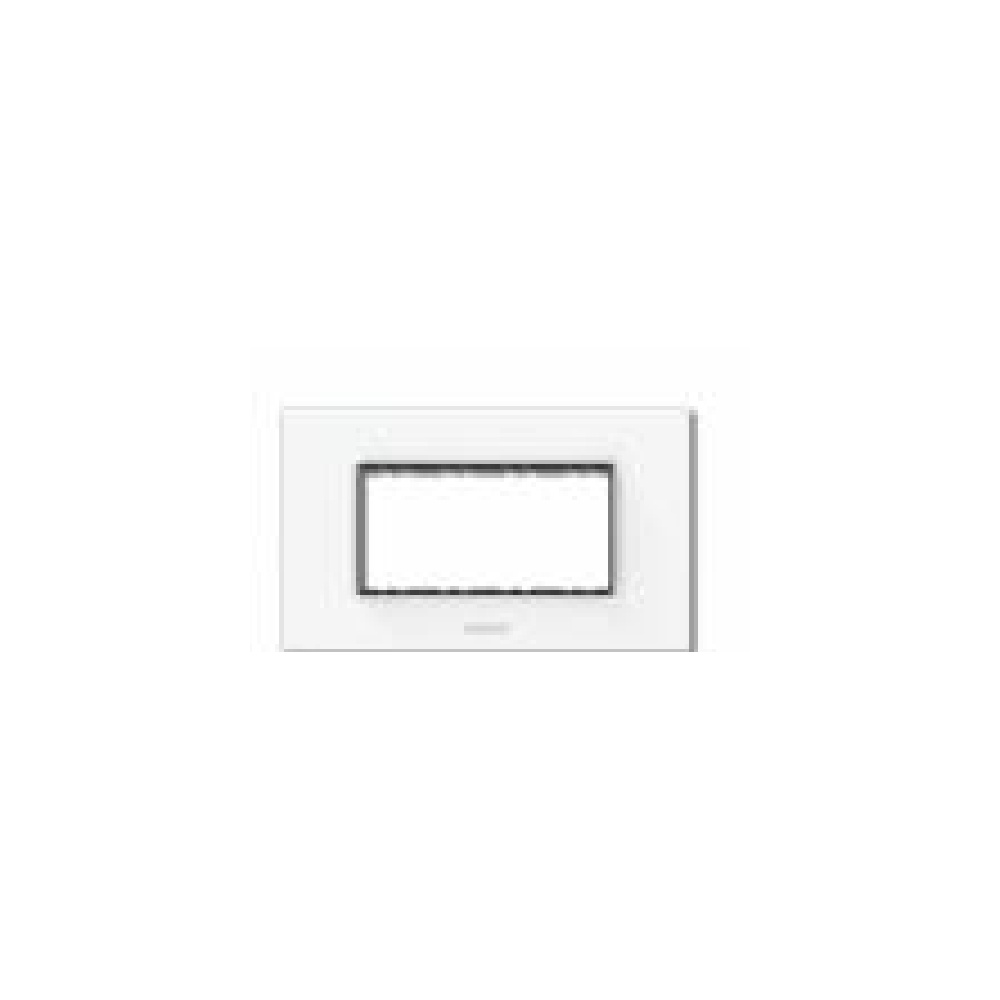 Goldmedal Air A3 4 Module Modular Switch Board Cover Plate with Frame (Absolute White)