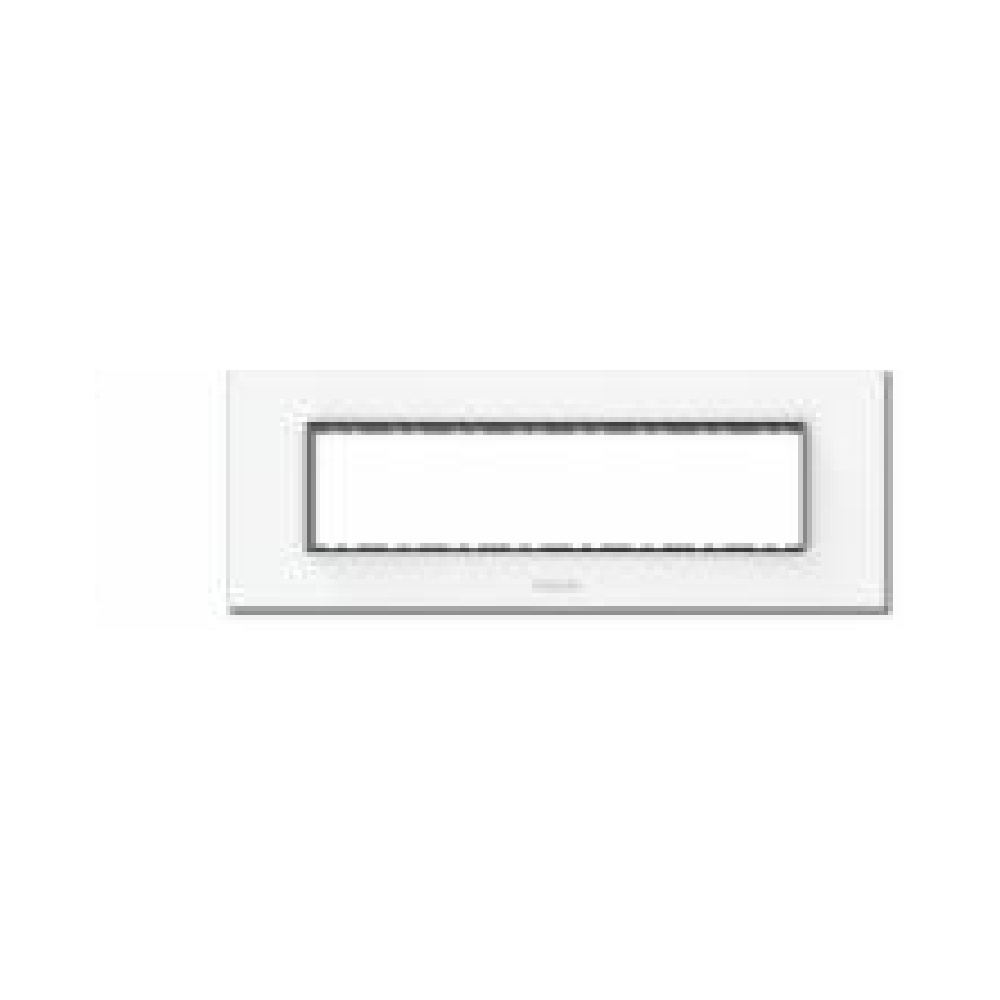 Goldmedal Air A3 8 Module Modular Switch Board Cover Plate with Frame (Absolute White)